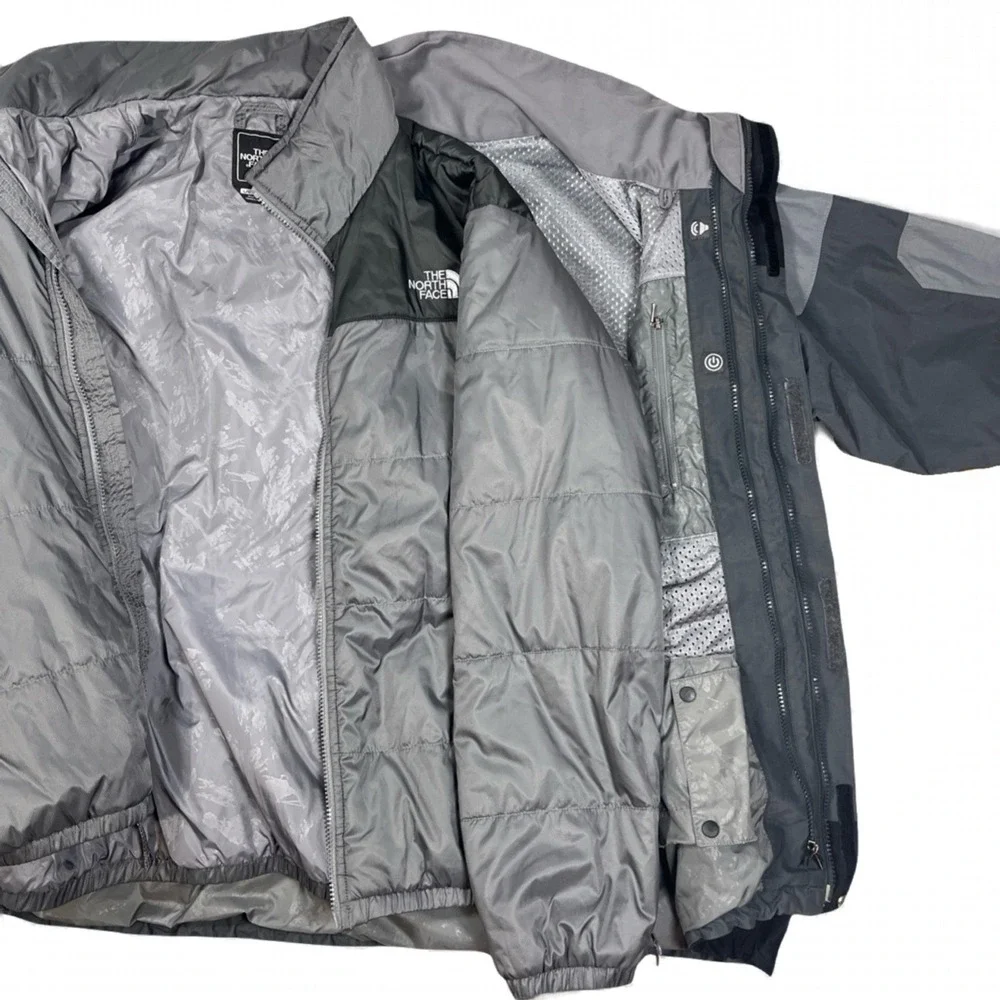 The‎ North Face HyVent 3-in-1 Parka Mens Large Gray Winter Ski Jacket Hooded TNF